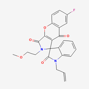 molecular formula C24H19FN2O5 B14994601 7-fluoro-2-(2-methoxyethyl)-1'-(prop-2-en-1-yl)-2H-spiro[chromeno[2,3-c]pyrrole-1,3'-indole]-2',3,9(1'H)-trione 