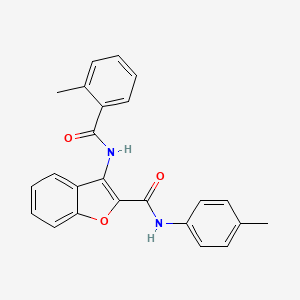 molecular formula C24H20N2O3 B14994617 3-(2-Methylbenzamido)-N-(4-methylphenyl)-1-benzofuran-2-carboxamide 