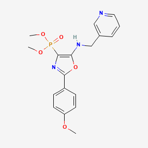 molecular formula C18H20N3O5P B14994625 Dimethyl [2-(4-methoxyphenyl)-5-{[(pyridin-3-YL)methyl]amino}-1,3-oxazol-4-YL]phosphonate 