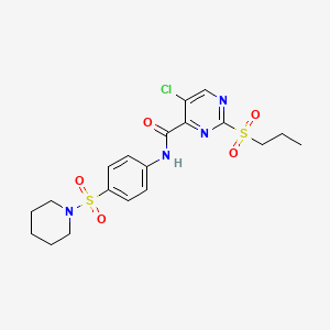 5-chloro-N-[4-(piperidin-1-ylsulfonyl)phenyl]-2-(propylsulfonyl)pyrimidine-4-carboxamide