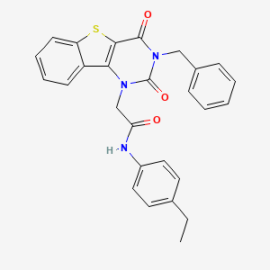 2-(3-benzyl-2,4-dioxo-3,4-dihydro[1]benzothieno[3,2-d]pyrimidin-1(2H)-yl)-N-(4-ethylphenyl)acetamide