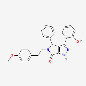 molecular formula C26H23N3O3 B14994713 3-(2-hydroxyphenyl)-5-[2-(4-methoxyphenyl)ethyl]-4-phenyl-4,5-dihydropyrrolo[3,4-c]pyrazol-6(2H)-one 