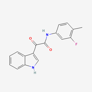 N-(3-fluoro-4-methylphenyl)-2-(1H-indol-3-yl)-2-oxoacetamide