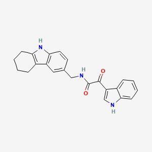 molecular formula C23H21N3O2 B14994756 2-(1H-Indol-3-YL)-2-oxo-N-[(2,3,4,9-tetrahydro-1H-carbazol-6-YL)methyl]acetamide 