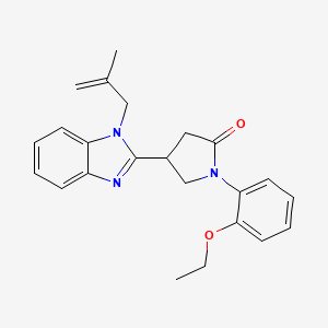 molecular formula C23H25N3O2 B14994770 1-(2-ethoxyphenyl)-4-[1-(2-methylprop-2-en-1-yl)-1H-benzimidazol-2-yl]pyrrolidin-2-one 