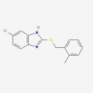 molecular formula C15H13ClN2S B14994778 5-chloro-2-[(2-methylbenzyl)sulfanyl]-1H-benzimidazole 