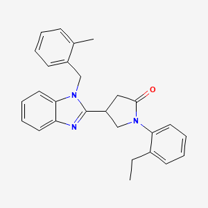 molecular formula C27H27N3O B14994802 1-(2-ethylphenyl)-4-[1-(2-methylbenzyl)-1H-benzimidazol-2-yl]pyrrolidin-2-one 