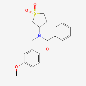 molecular formula C19H21NO4S B14994814 N-(1,1-dioxidotetrahydrothiophen-3-yl)-N-(3-methoxybenzyl)benzamide 