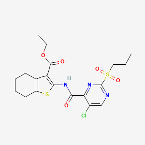 Ethyl 2-({[5-chloro-2-(propylsulfonyl)pyrimidin-4-yl]carbonyl}amino)-4,5,6,7-tetrahydro-1-benzothiophene-3-carboxylate