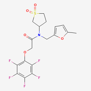 N-(1,1-dioxidotetrahydrothiophen-3-yl)-N-[(5-methylfuran-2-yl)methyl]-2-(pentafluorophenoxy)acetamide