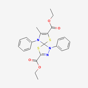 Diethyl 8-methyl-1,9-diphenyl-4,6-dithia-1,2,9-triazaspiro[4.4]nona-2,7-diene-3,7-dicarboxylate