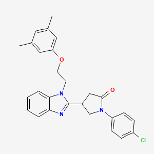 1-(4-chlorophenyl)-4-{1-[2-(3,5-dimethylphenoxy)ethyl]-1H-benzimidazol-2-yl}pyrrolidin-2-one