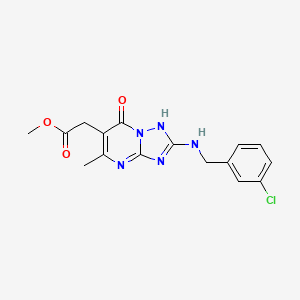 Methyl {2-[(3-chlorobenzyl)amino]-7-hydroxy-5-methyl[1,2,4]triazolo[1,5-a]pyrimidin-6-yl}acetate