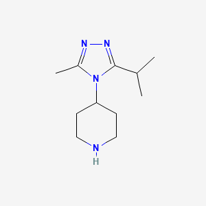 molecular formula C11H20N4 B1499486 4-(3-Isopropyl-5-methyl-4H-1,2,4-triazol-4-yl)piperidine CAS No. 795310-37-1