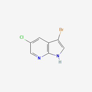 molecular formula C7H4BrClN2 B1499489 3-Bromo-5-chloro-1H-pyrrolo[2,3-B]pyridine CAS No. 866546-09-0