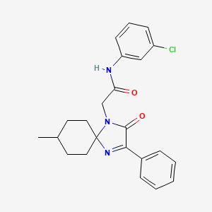 N-(3-Chlorophenyl)-2-{8-methyl-2-oxo-3-phenyl-1,4-diazaspiro[4.5]dec-3-EN-1-YL}acetamide