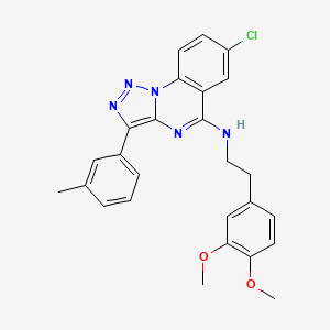 7-chloro-N-[2-(3,4-dimethoxyphenyl)ethyl]-3-(3-methylphenyl)[1,2,3]triazolo[1,5-a]quinazolin-5-amine