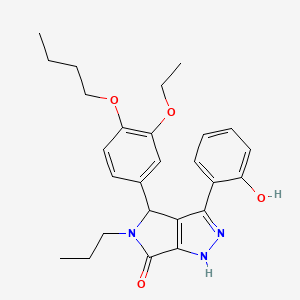 4-(4-butoxy-3-ethoxyphenyl)-3-(2-hydroxyphenyl)-5-propyl-4,5-dihydropyrrolo[3,4-c]pyrazol-6(1H)-one