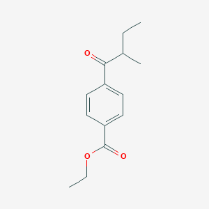 molecular formula C14H18O3 B1499495 Ethyl 4-(2-methylbutanoyl)benzoate 