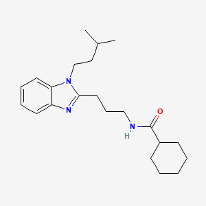 N-{3-[1-(3-methylbutyl)-1H-benzimidazol-2-yl]propyl}cyclohexanecarboxamide