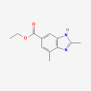 molecular formula C12H14N2O2 B1499498 1h-Benzimidazole-5-carboxylic acid,2,7-dimethyl-,ethyl ester 