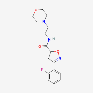 3-(2-fluorophenyl)-N-[2-(morpholin-4-yl)ethyl]-4,5-dihydro-1,2-oxazole-5-carboxamide