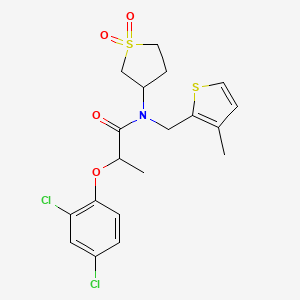 2-(2,4-dichlorophenoxy)-N-(1,1-dioxidotetrahydrothiophen-3-yl)-N-[(3-methylthiophen-2-yl)methyl]propanamide