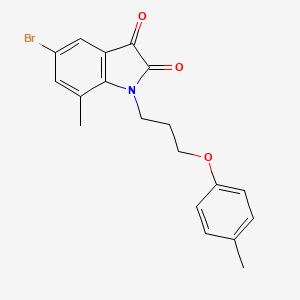 5-bromo-7-methyl-1-[3-(4-methylphenoxy)propyl]-1H-indole-2,3-dione