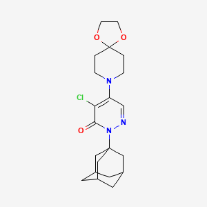 molecular formula C21H28ClN3O3 B14995001 2-(1-Adamantyl)-4-chloro-5-(1,4-dioxa-8-azaspiro[4.5]decan-8-yl)pyridazin-3-one CAS No. 898610-36-1