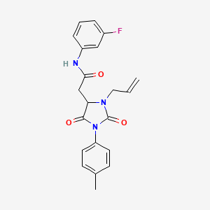 N-(3-fluorophenyl)-2-[1-(4-methylphenyl)-2,5-dioxo-3-(prop-2-en-1-yl)imidazolidin-4-yl]acetamide