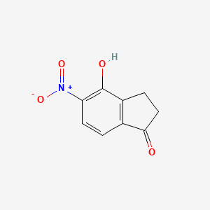 molecular formula C9H7NO4 B1499502 4-Hydroxy-5-nitro-2,3-dihydro-1H-inden-1-one CAS No. 375825-59-5