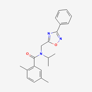 2,5-dimethyl-N-[(3-phenyl-1,2,4-oxadiazol-5-yl)methyl]-N-(propan-2-yl)benzamide