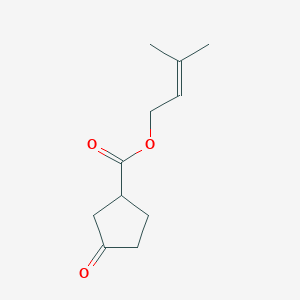 molecular formula C11H16O3 B1499503 3-Methylbut-2-enyl 3-oxocyclopentanecarboxylate 