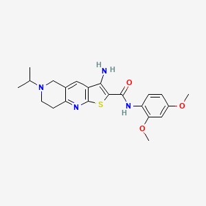 3-amino-N-(2,4-dimethoxyphenyl)-6-(propan-2-yl)-5,6,7,8-tetrahydrothieno[2,3-b][1,6]naphthyridine-2-carboxamide