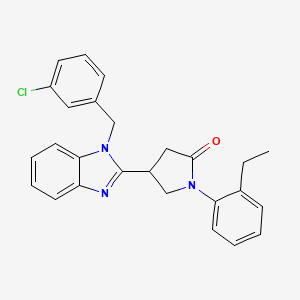 4-[1-(3-chlorobenzyl)-1H-benzimidazol-2-yl]-1-(2-ethylphenyl)pyrrolidin-2-one