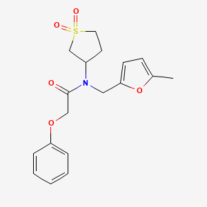 molecular formula C18H21NO5S B14995101 N-(1,1-dioxidotetrahydrothiophen-3-yl)-N-[(5-methylfuran-2-yl)methyl]-2-phenoxyacetamide 