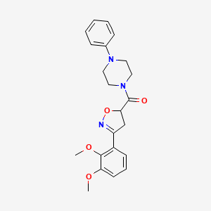 [3-(2,3-Dimethoxyphenyl)-4,5-dihydro-1,2-oxazol-5-yl](4-phenylpiperazin-1-yl)methanone