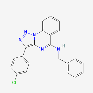 N-benzyl-3-(4-chlorophenyl)[1,2,3]triazolo[1,5-a]quinazolin-5-amine