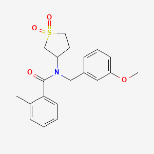 molecular formula C20H23NO4S B14995132 N-(1,1-dioxidotetrahydrothiophen-3-yl)-N-(3-methoxybenzyl)-2-methylbenzamide 