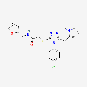 2-[[4-(4-Chlorophenyl)-5-[(1-methyl-1H-pyrrol-2-yl)methyl]-4H-1,2,4-triazol-3-yl]thio]-N-(2-furanylmethyl)acetamide