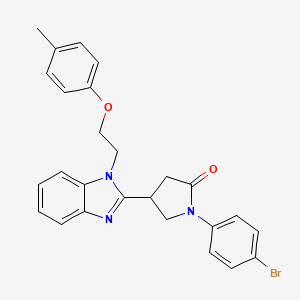 1-(4-bromophenyl)-4-{1-[2-(4-methylphenoxy)ethyl]-1H-benzimidazol-2-yl}pyrrolidin-2-one