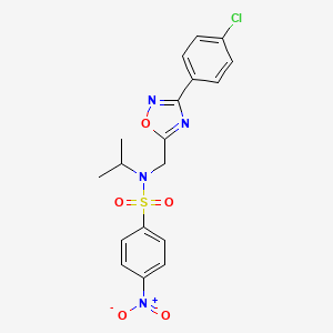 N-{[3-(4-chlorophenyl)-1,2,4-oxadiazol-5-yl]methyl}-4-nitro-N-(propan-2-yl)benzenesulfonamide