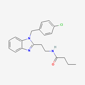 N-{2-[1-(4-chlorobenzyl)-1H-benzimidazol-2-yl]ethyl}butanamide