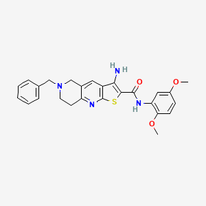 3-amino-6-benzyl-N-(2,5-dimethoxyphenyl)-5,6,7,8-tetrahydrothieno[2,3-b][1,6]naphthyridine-2-carboxamide