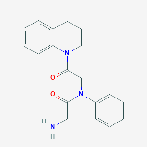 molecular formula C19H21N3O2 B149952 Acetamide, 2-amino-N-[2-(3,4-dihydro-1(2H)-quinolinyl)-2-oxoethyl]-N-phenyl- CAS No. 138563-13-0