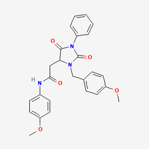 2-[3-(4-methoxybenzyl)-2,5-dioxo-1-phenylimidazolidin-4-yl]-N-(4-methoxyphenyl)acetamide