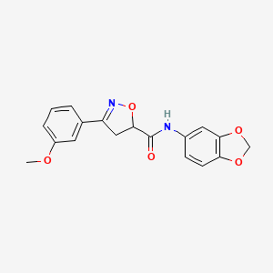 N-(1,3-benzodioxol-5-yl)-3-(3-methoxyphenyl)-4,5-dihydro-1,2-oxazole-5-carboxamide