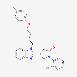 1-(2-chlorophenyl)-4-{1-[4-(4-methylphenoxy)butyl]-1H-benzimidazol-2-yl}pyrrolidin-2-one