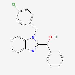 molecular formula C21H17ClN2O B14995291 [1-(4-chlorobenzyl)-1H-benzimidazol-2-yl](phenyl)methanol 