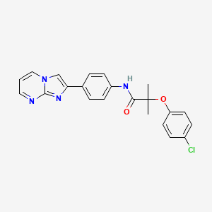 2-(4-Chlorophenoxy)-N-(4-{imidazo[1,2-A]pyrimidin-2-YL}phenyl)-2-methylpropanamide